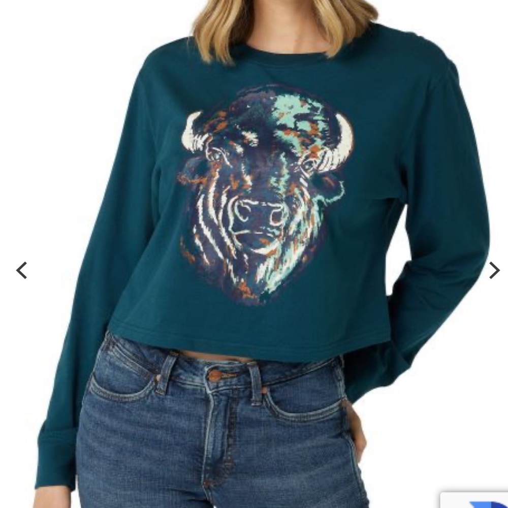 Women’s Cropped Long Sleeve Wrangler Tee
